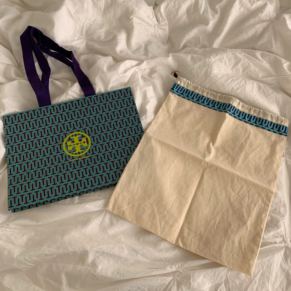 Tory Burch dust bag and shopping bag